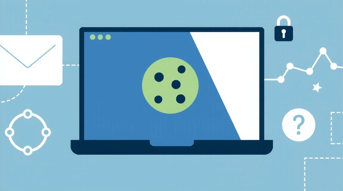 Digitales Cookie-Symbol auf einem Bildschirm