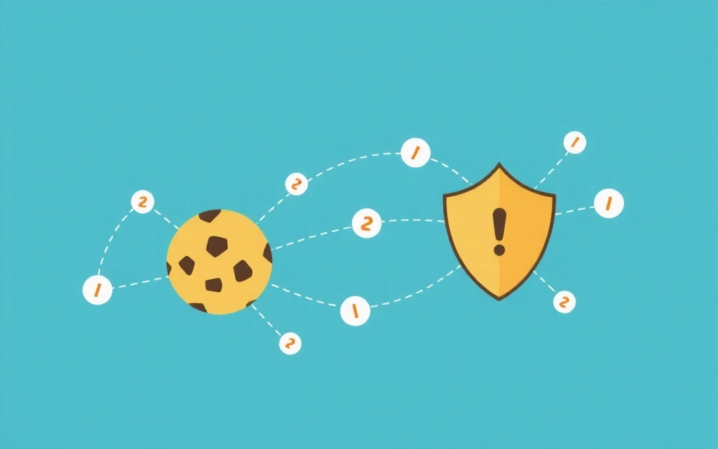 Illustration von Cookies und Datenschutz