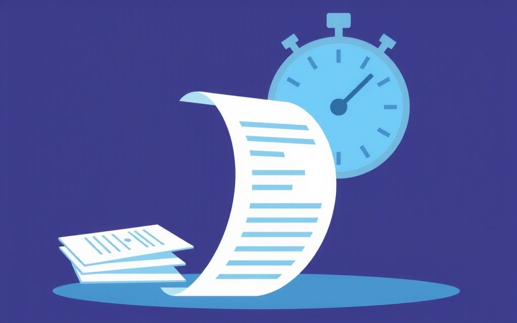 Illustration von sich ändernden Dokumenten und Zeit